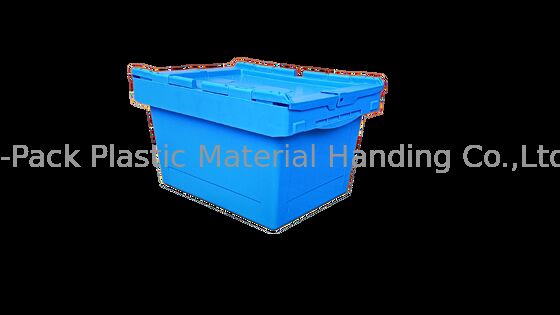 소형 토트박스, 양쪽에 로고가 인쇄된 철조 막대기 힌지