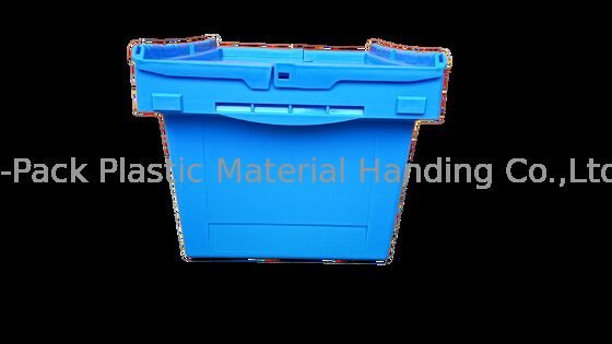 소형 토트박스, 양쪽에 로고가 인쇄된 철조 막대기 힌지