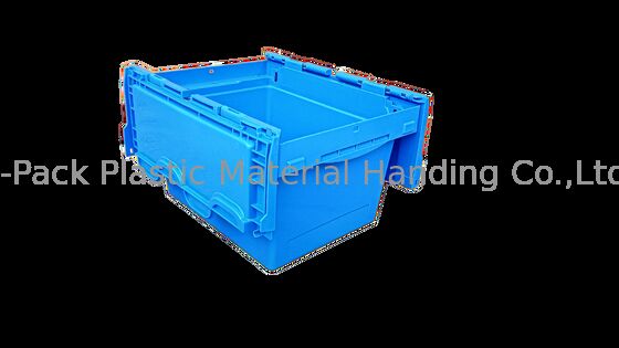 소형 토트박스, 양쪽에 로고가 인쇄된 철조 막대기 힌지