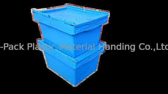 소형 토트박스, 양쪽에 로고가 인쇄된 철조 막대기 힌지