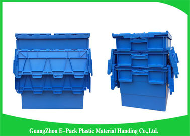 Warehouse Plastic Storage Bins With Lids , 600 * 400 * 315mm Customized Storage Plastic Boxes